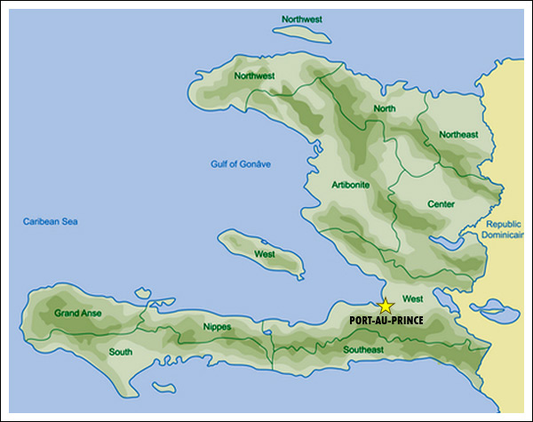 Carte géographique Haïti